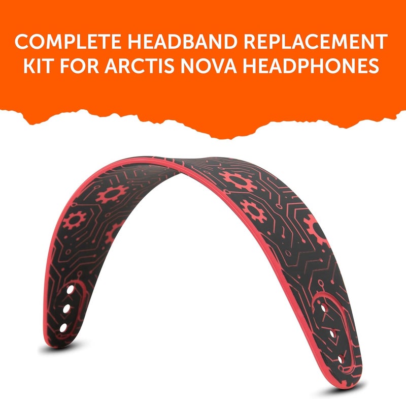 WC HeadbandZ Arctis Nova - Upgraded Silicone Headband for Arctis Nova Headsets by Wicked Cushions - Enhanced Flexibility, Comfort, and Style with Matching Earpad Designs | Techne - Image 4